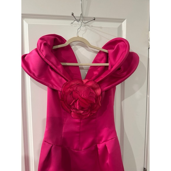 Vintage Victor Costa Gown Pink Formal Prom Bridal Cocktail Dress - Picture 2 of 12